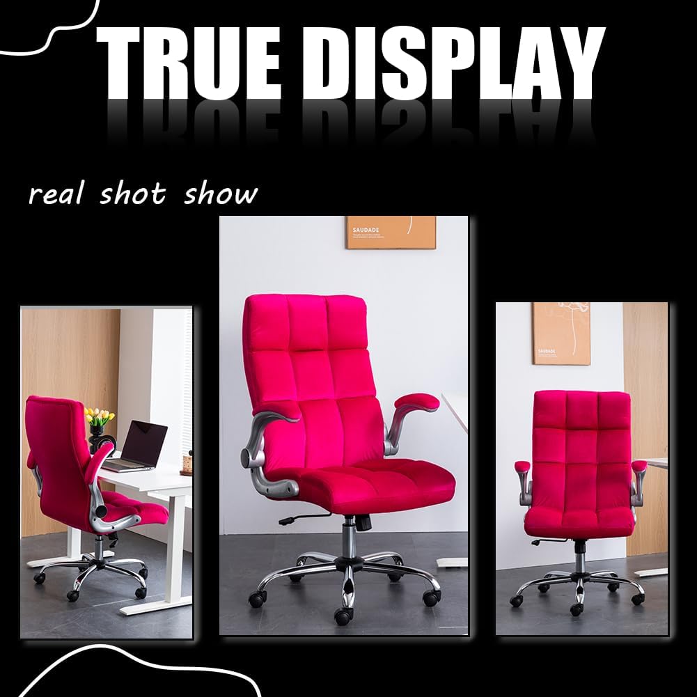 Vibrant Velvet Home Office Chair | FUSHIA