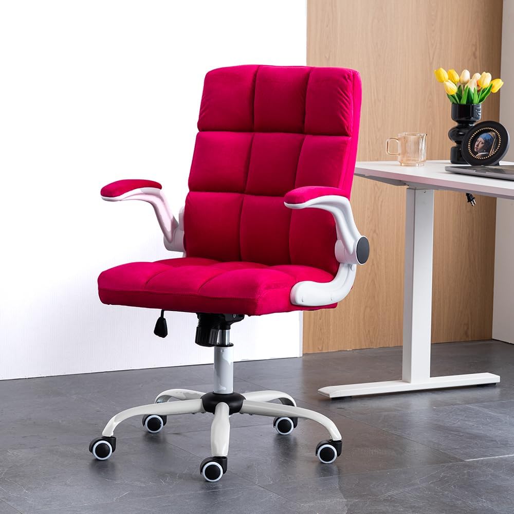 Vibrant Velvet Home Office Chair FUSHIA HousePrint