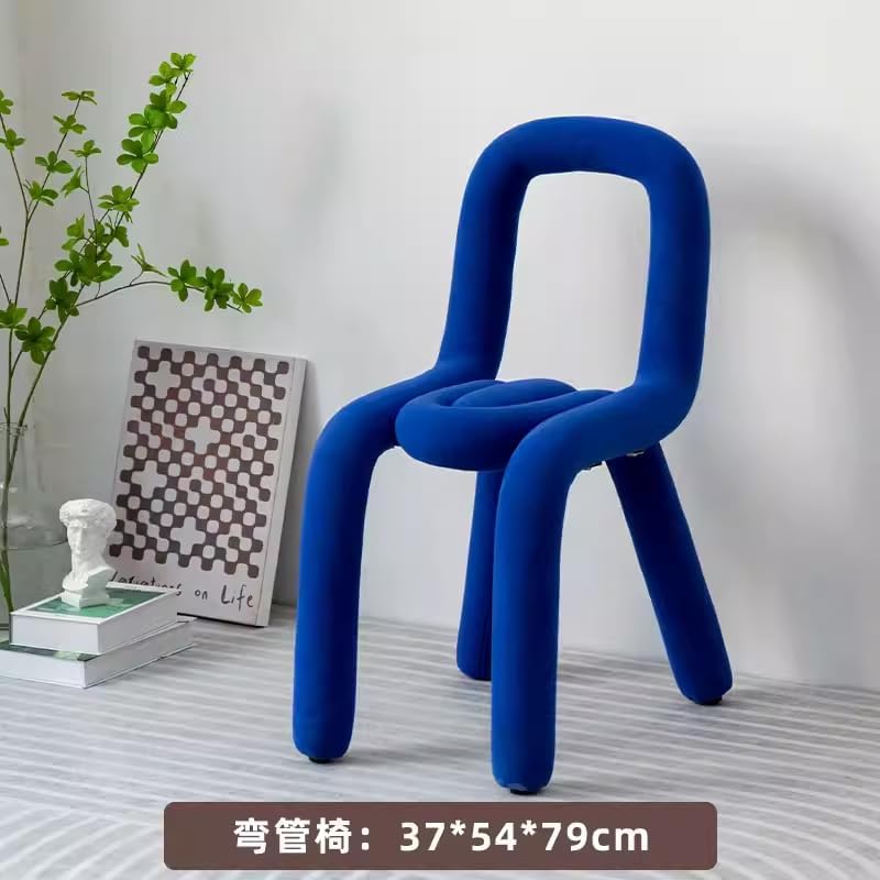 Velvet Accent Charming Vanity Comfortable Chair for Home Decoration | BLUE