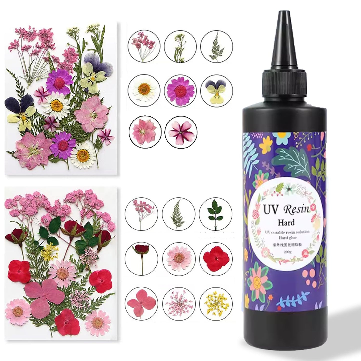 Clear UV Resin Hard Dried Pressed Flowers Crystal Kit